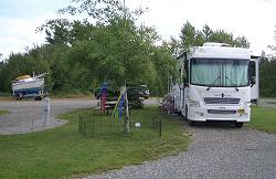 First day of setup at Blackwell RV Resort, Coeur d'Alene, Idaho