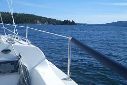 Sailing Lake Coeur d'Alene on a beautiful early summer's day