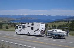 Breathtaking view of Flathead Lake as we descend from the mountains above
